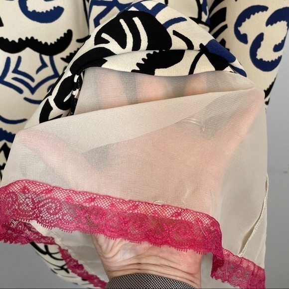 Anthro VanessaVirginia Ink Set Blooms Dress Size 4 - Picture 13 of 16